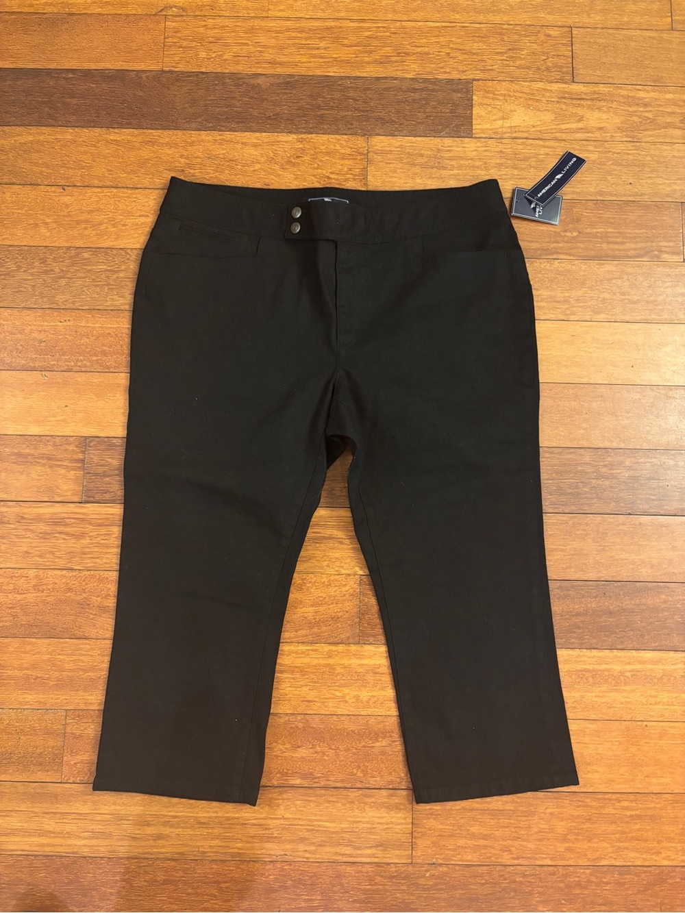 American Living Black Stretch Crop Pants